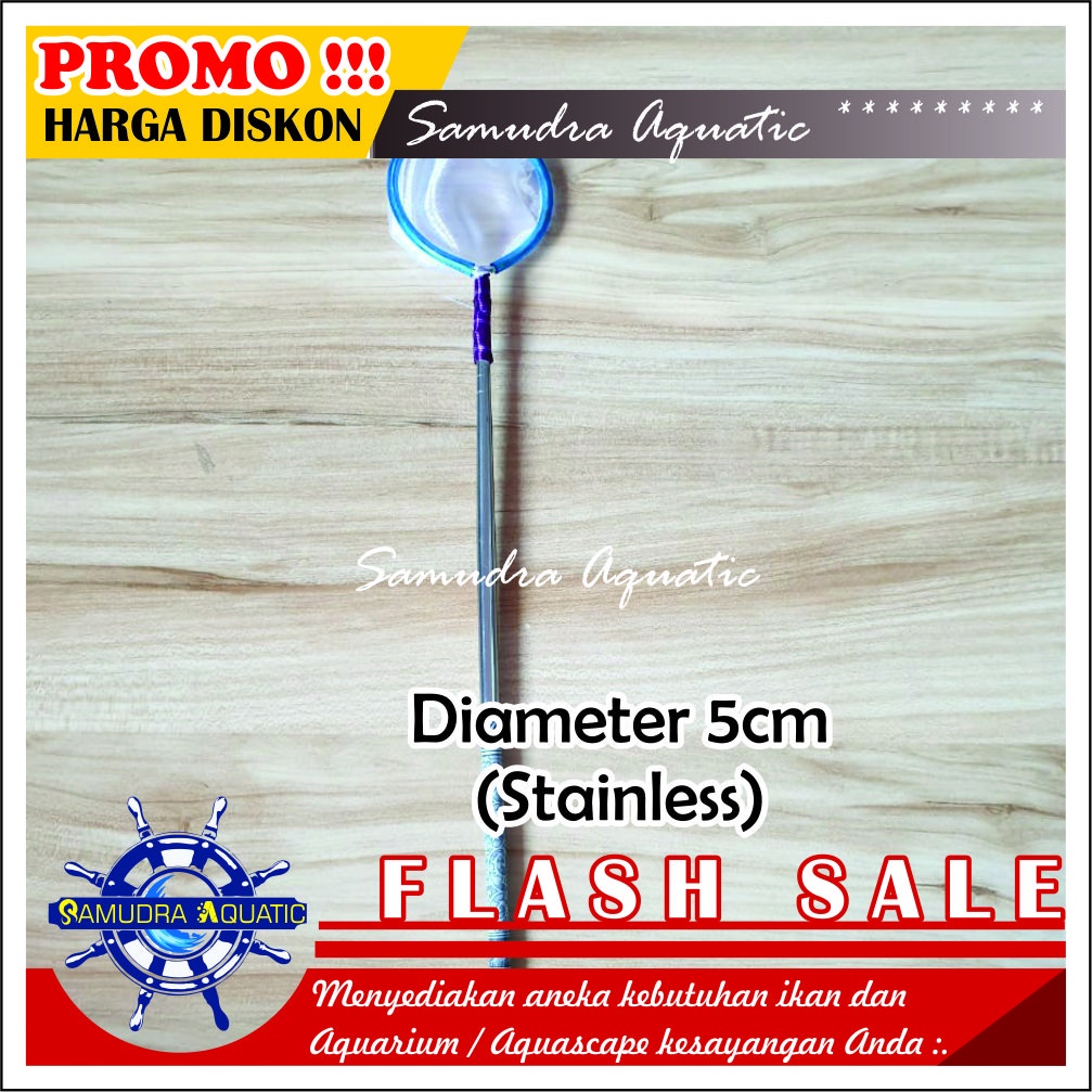 Serok BULAT 5 CM STAINLEES / SEROK STENLIS / Jaring Ikan / Seser Ikan | GRATIS PACKING KARDUS !!!