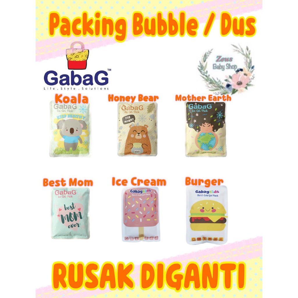 Gabag Ice Gel 500gr (kemasan baru) 500ml - Ice Gel Pack 500 ml / 500gram -(Es Pendingin utk Tas ASI)