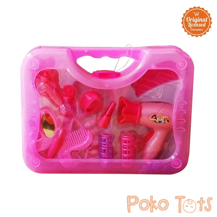 Happy Toon Disney Princess Beauty Set Case Mainan Make Up Salon Koper