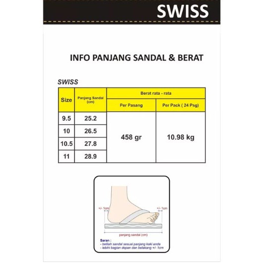 Sandal Kesehatan Refleksi Pria Glisten Swiss (Bisa Eceran)