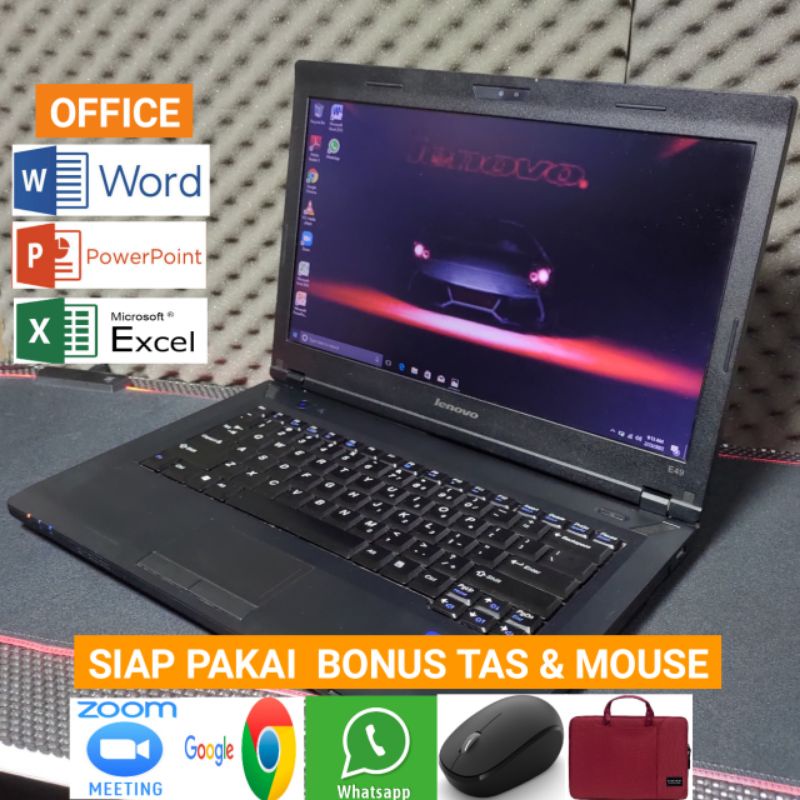 Laptop Lenovo E49 murah core i5 Gen 3 Ram 8GB /  SSD  windows 10 pro