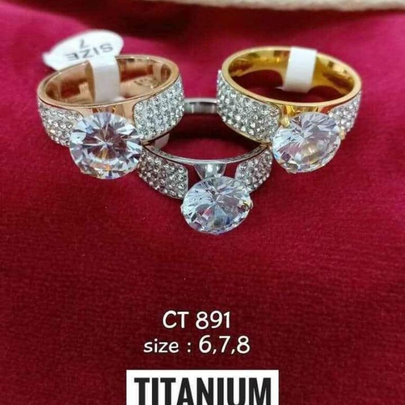 CINCIN TITANIUM SUPER MEWAH CINCIN TITANIUM MATA DIAMOND