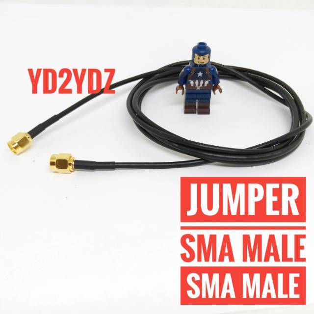 kabel jumper sma male to sma male double sma-m analyzer nanovna antenna pigtail panjang 1.5m wifi