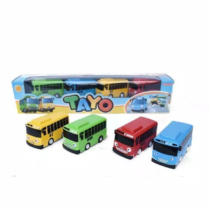 BUS TAYO THE LITTLE BUS MAINAN ANAK MOBIL MOBILAN /Mainan Bus Tayo Isi 4 pcs Full Pullback 333-003