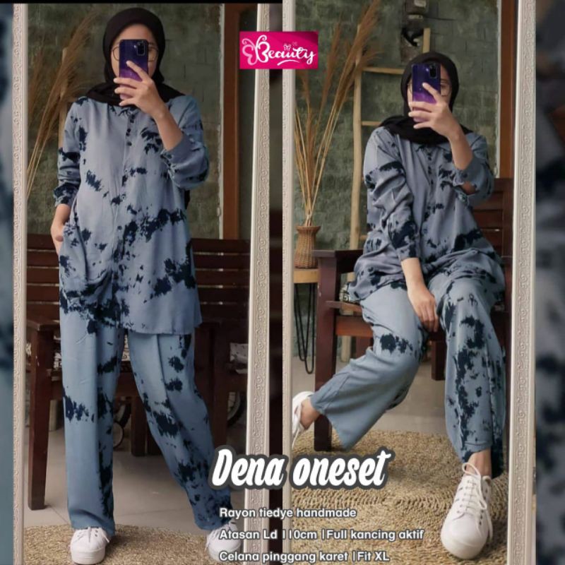 Setelan Celana dan Atasan Dena Oneset By Beauty