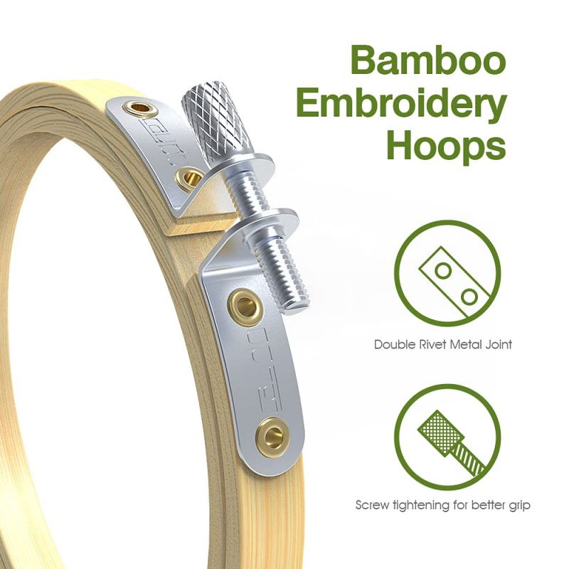 Embroidery Bamboo Hoop/Alat Pemindangan Benang Sulam/Alat Sulam Hoop Bambu/midangan sulam