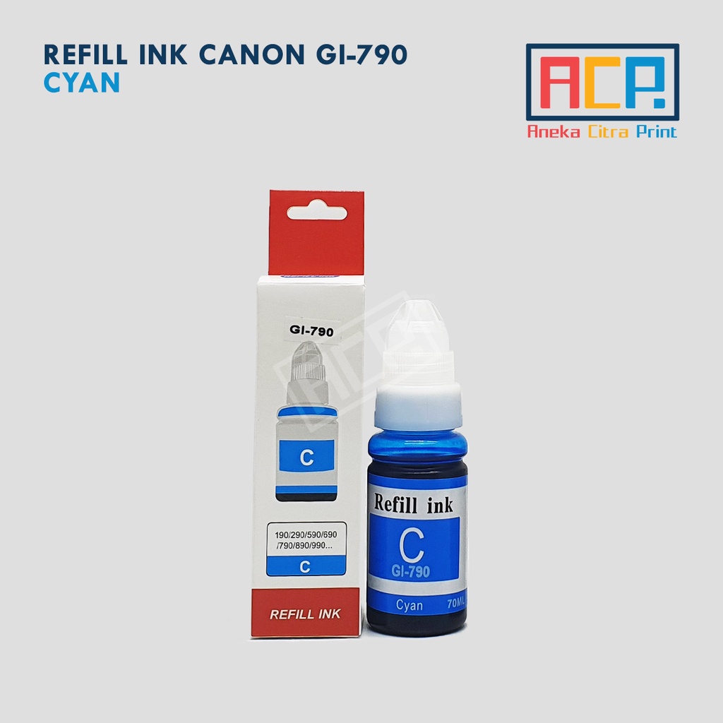 ACP Premium Refill Ink GI-790 - Tinta Dye Canon G1000 G2000 G3000 G4000 G1010 G2010 G3010 G4010