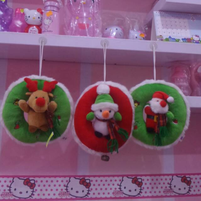 Gantungan natal rusa.boneka salju.santa