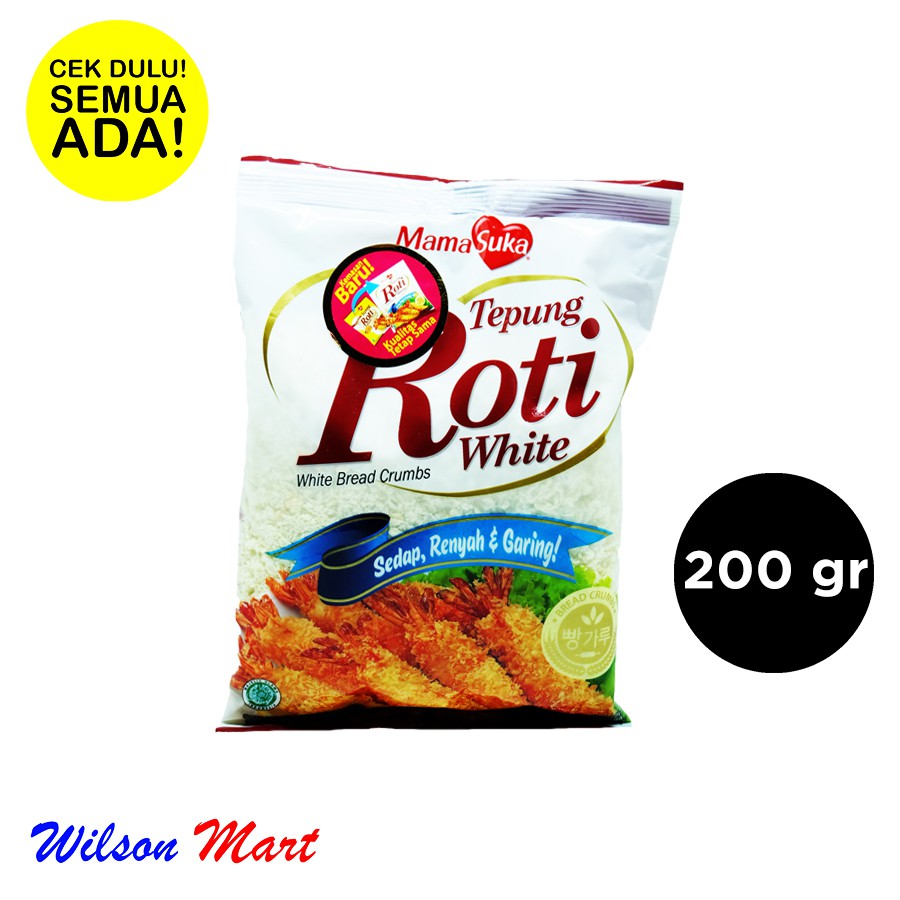 

[MAREM] MAMA SUKA TEPUNG ROTI WHITE BREAD CRUMBS 200 GRAM