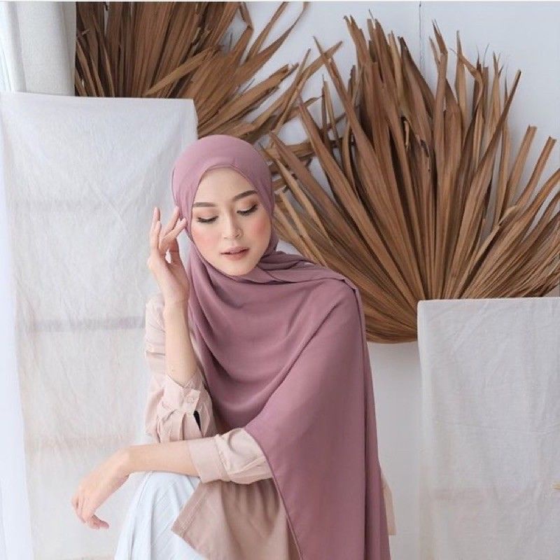 PASHMINA KUDUNG JILBAB CERUTY BABYDOLL HIJAB WANITA FASHIONABLE POLOS BAGUS MURAH