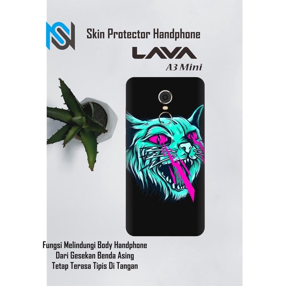 Isi 2pcs Garskin Hp Lava A3 Mini Motif Cat Free Custom Motif (Bisa COD)