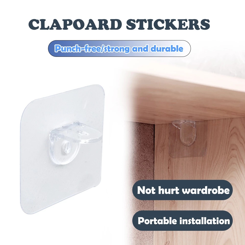 [FEATURED] [Multi-function Self Adhesive Closet Cabinet Shelf Support Pegs] [Punch-free Clapboard Hooks]