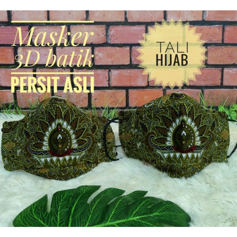 masker batik Persit asli 3 ply terlaris