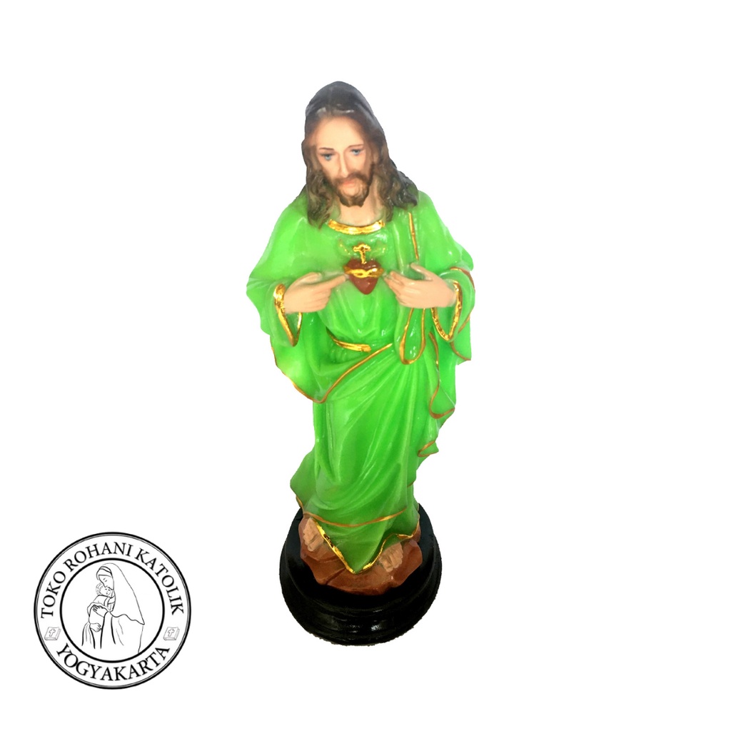 PATUNG YESUS 30 CM FOSFOR (GLOW IN THE DARK) PATUNG KATOLIK MURAH / PATUNG TUHAN YESUS