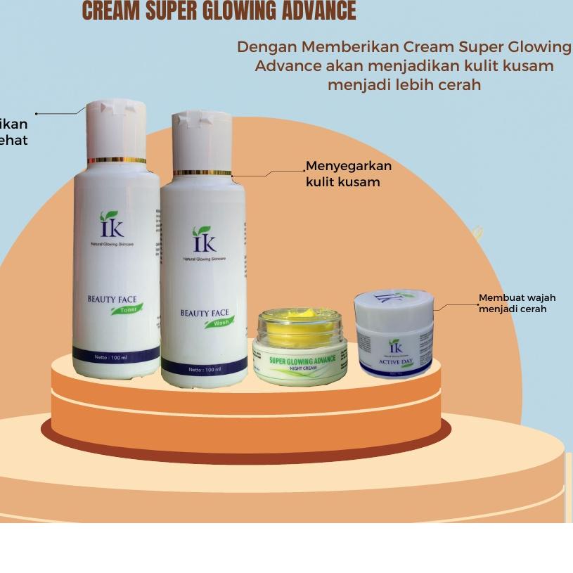 (KD-655)-PAKET SUPER GLOWING ADVANCE IK NATURAL GLOWING SKINCARE-Paling Laris