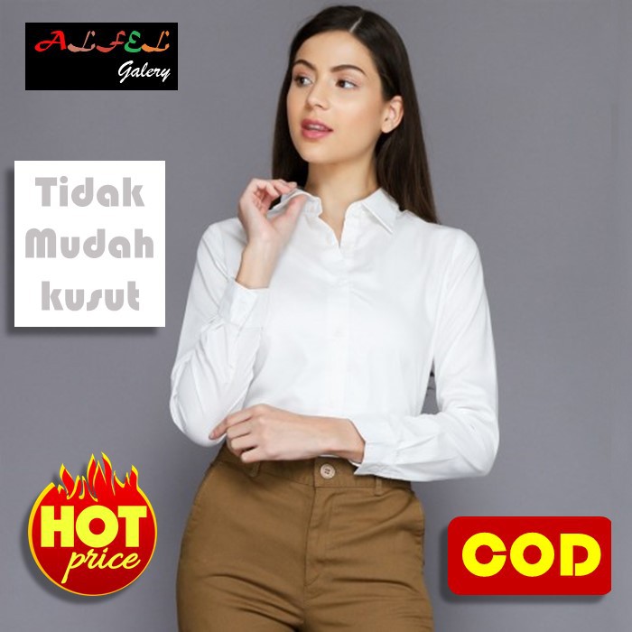 Baju Kemeja Blouse Blous Atasan Hem Pakaian Kondangan Pesta Wanita Cewek Cewe Remaja Perempuan Kekin