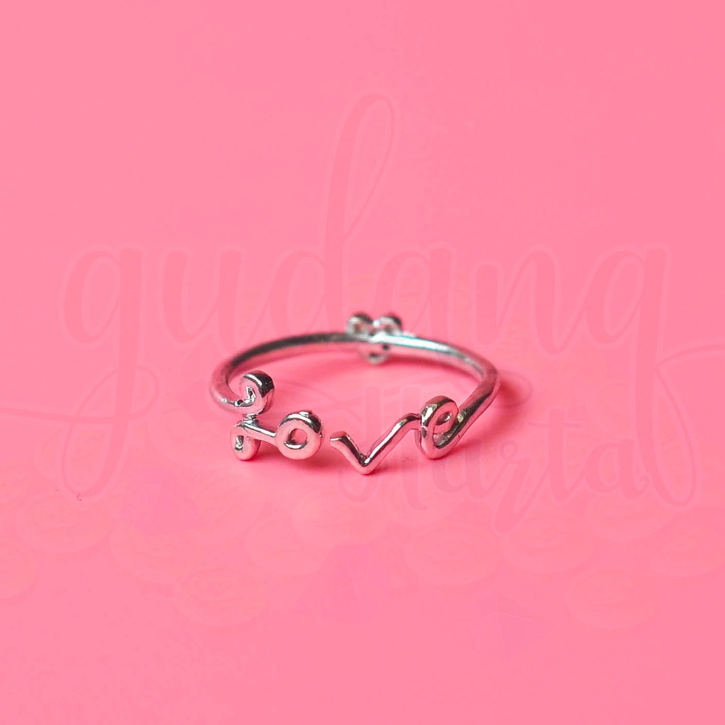 Cincin Silver Love Adjustable GH 206128