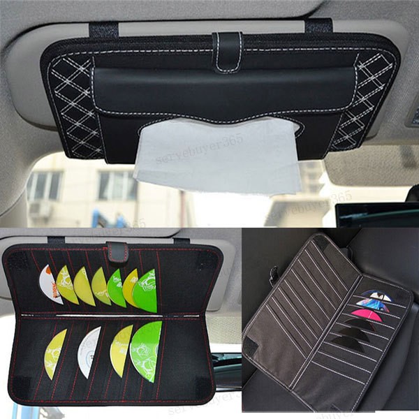 Kotak Holder Tempat Tissue Tisu sun Visor Tempat CD Mobil