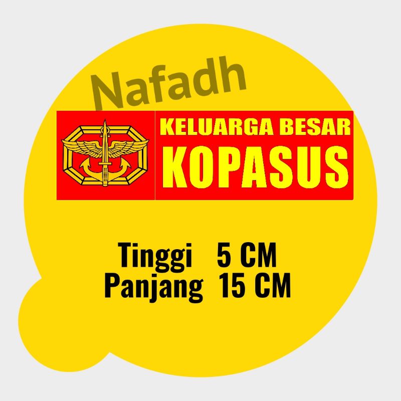 

Stiker keluarga besar kopasus,stiker army,stiker tentara,stiker mobil,stiker motor