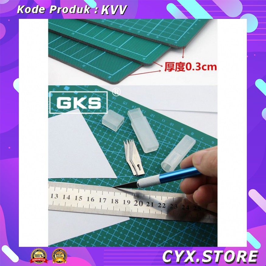 KVV GKS Work Cutting Mat Pad A3 45 x 30cm GKSA3 Green Grab Medan