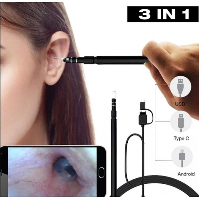 i96 USB Ear Cleaning Endoscope Visual Earpick Mini Camera Android ORI