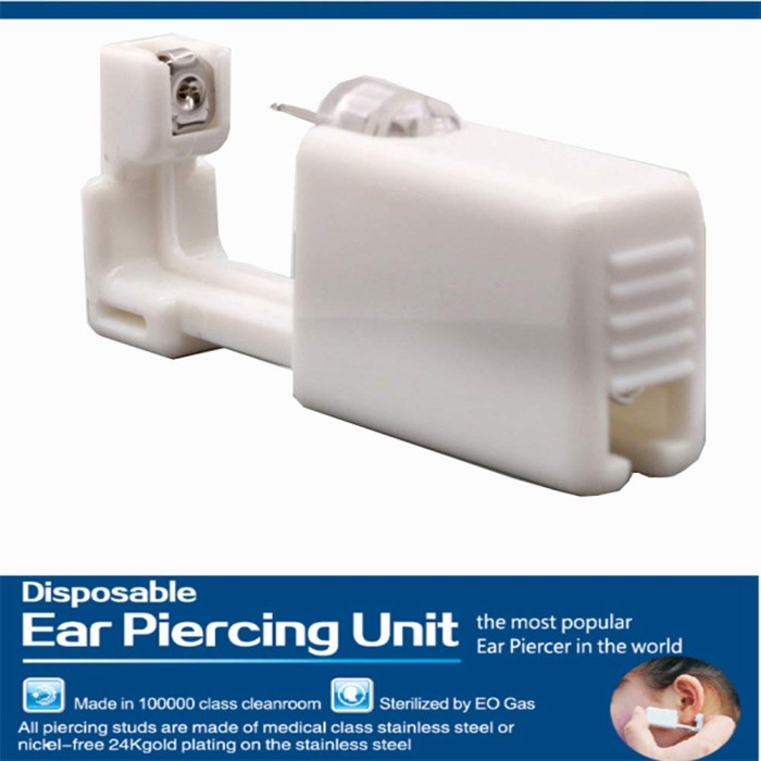 [Free Anting Diamond] Alat Tindik Telinga Kuping Hidung Alat Tindik Pusar Perut Anak dewasa pria wanita Hidung Piercing Steril Tidak sakit + Anting