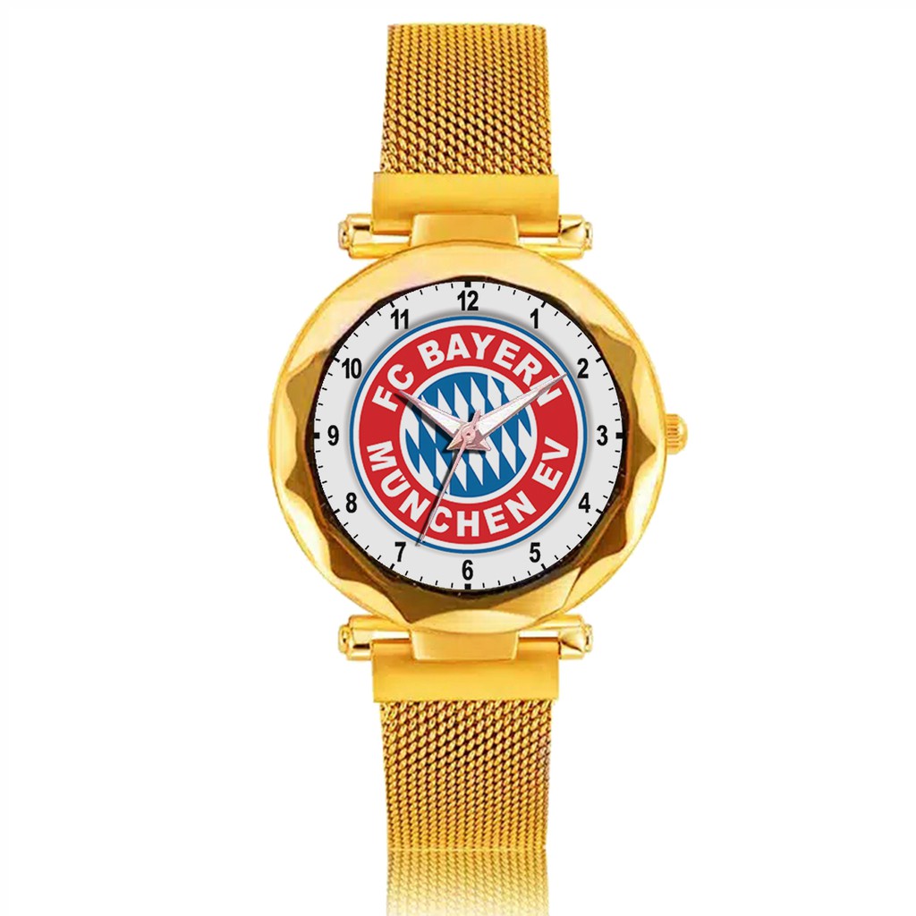 Jam Tangan Wanita Custom - BAYERN MUNCHEN 2 Free Box &amp; Batre Cadangan