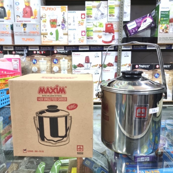 Rantang Tunggal Stainless 14cm Maspion Singgle Food Carrier