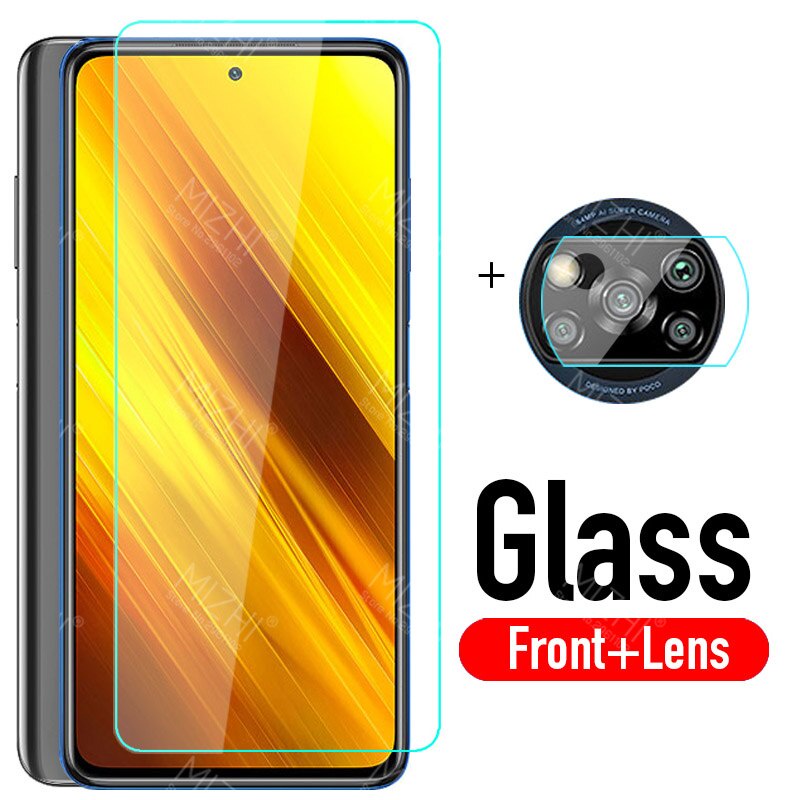 Pelindung Layar Tempered Glass Poco X3 NFC / Poco X3 Pro 3 in 1 Dan 2 in 1