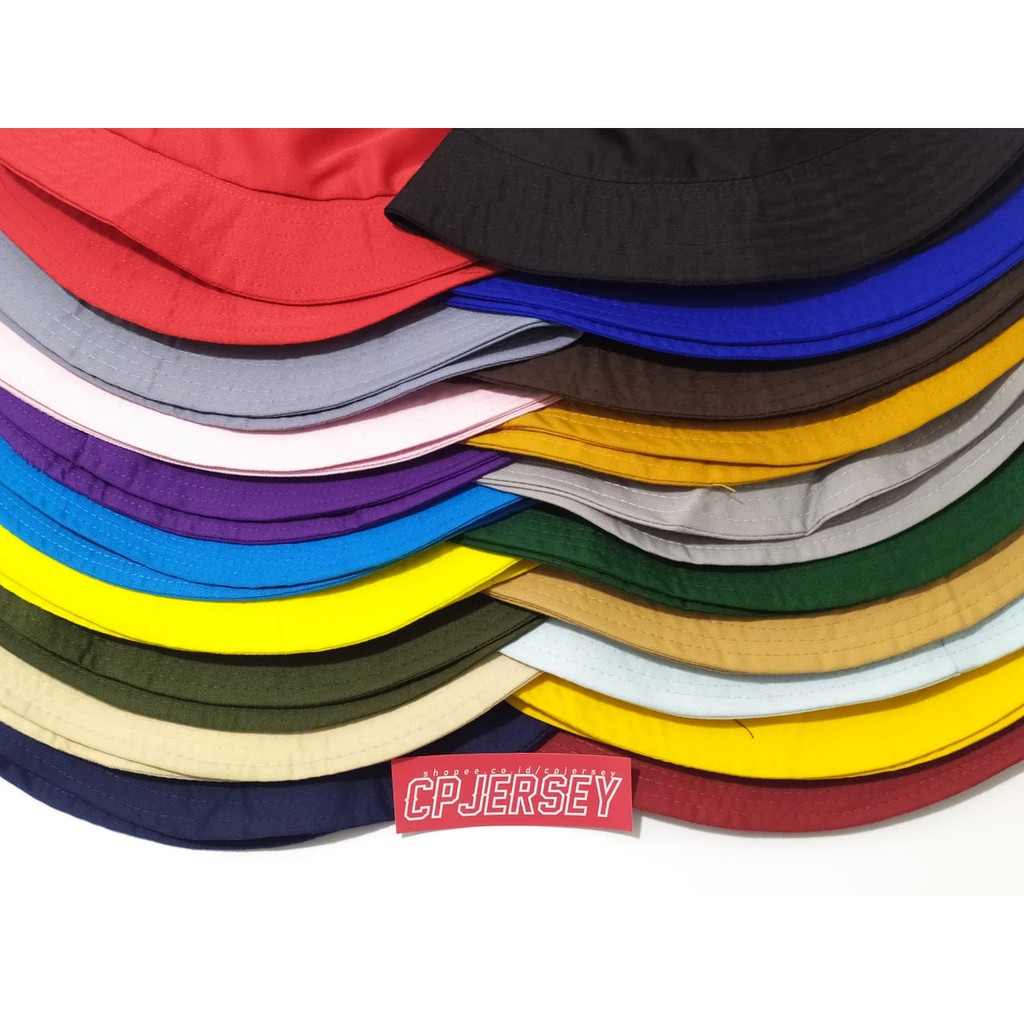 Topi Bucket Hat Polos Pantai Rimba BucketHat