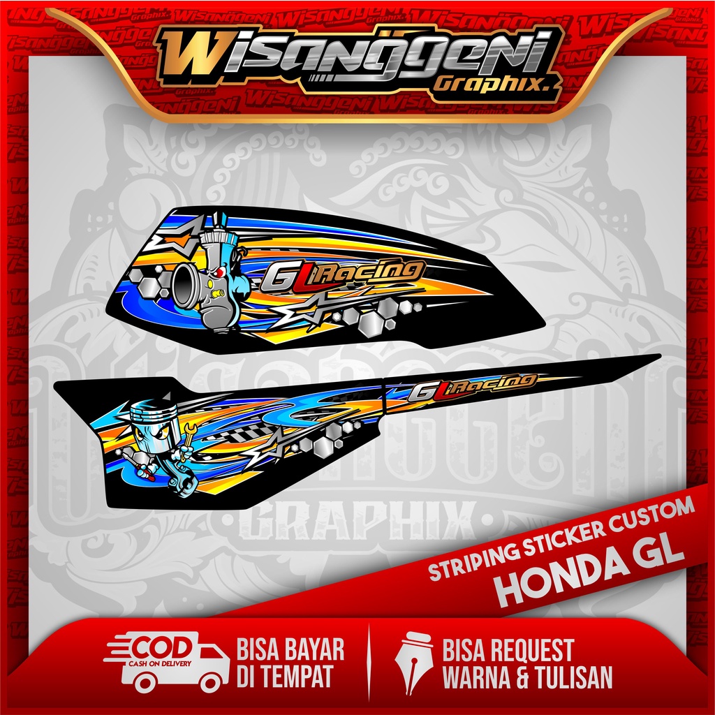 STRIPING STICKER DECAL HONDA GL MAX/GL PRO  CUSTOM 15