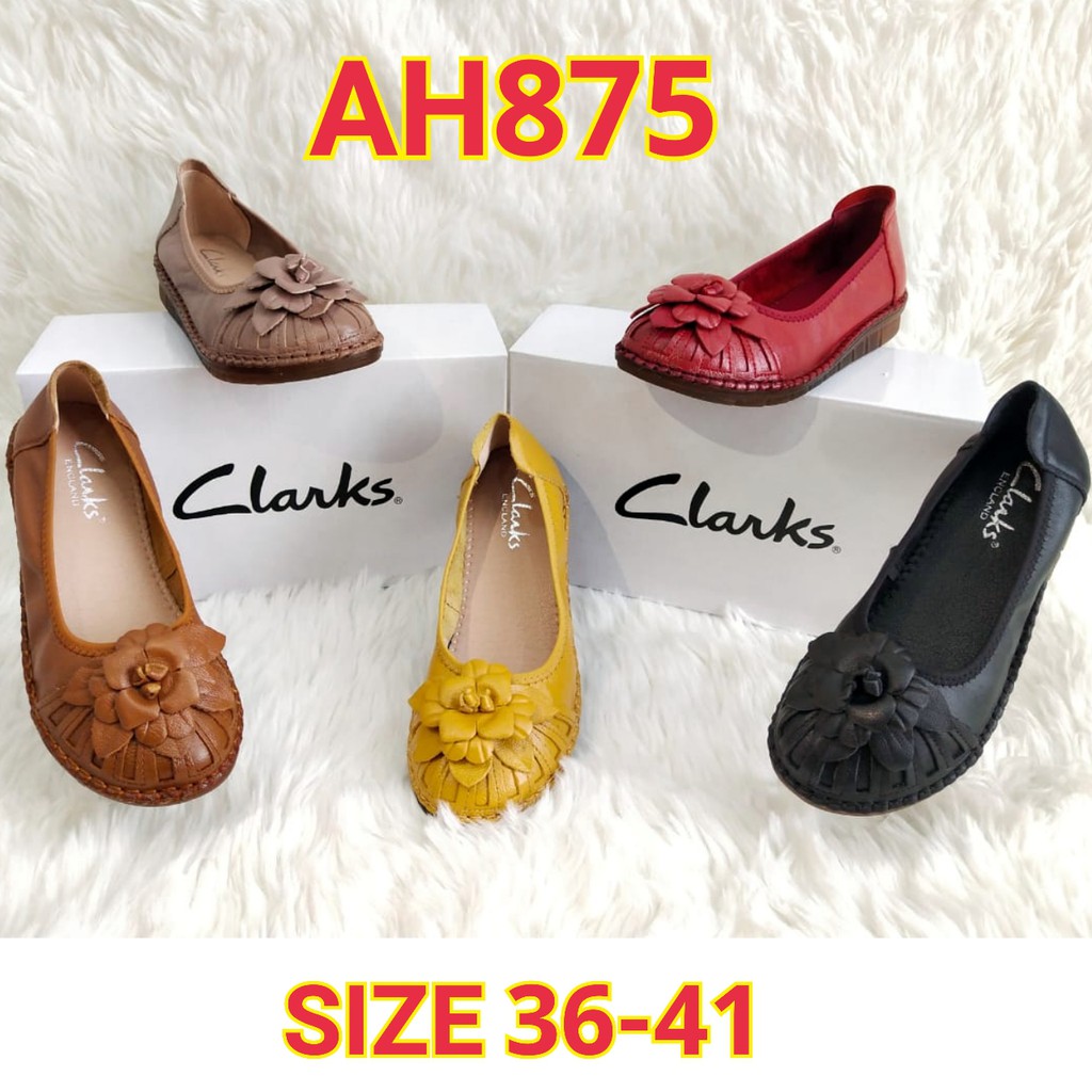 Clarks Bougenville Genuine Leather Sepatu Flat Wanita