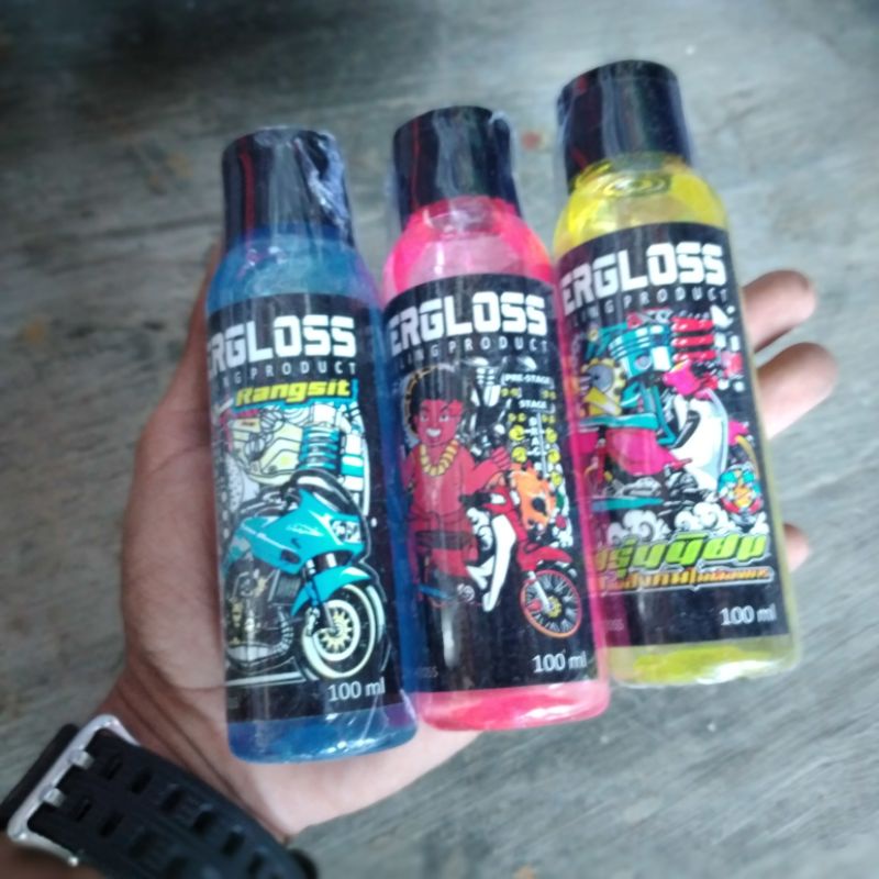 Overgloss detailing product silicone gell 100ml 250ml pengkilap body kasar penghitam ban motor mobil dijamin becek