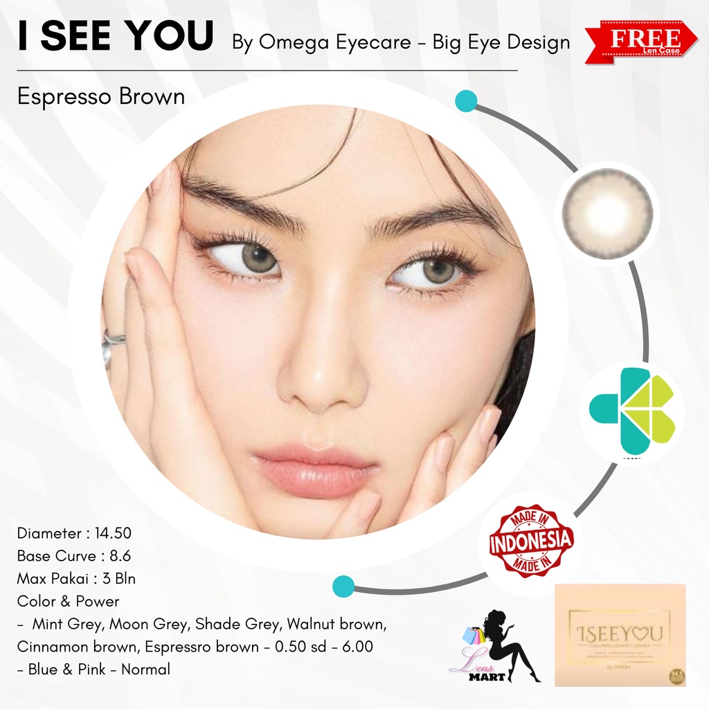 SOFTLENS I SEE YOU MINUS 4.50 SD 6.00 / FREE LEN CASE