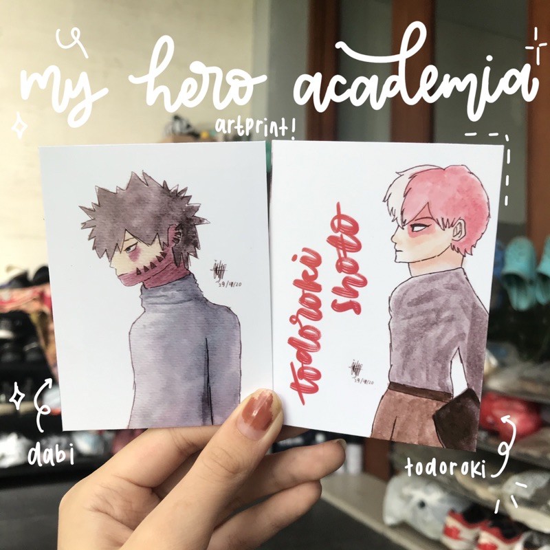 

My Hero Academia Artprint by stickaboo — anime fanart photocard todoroki shoto dabi mha bnha touya