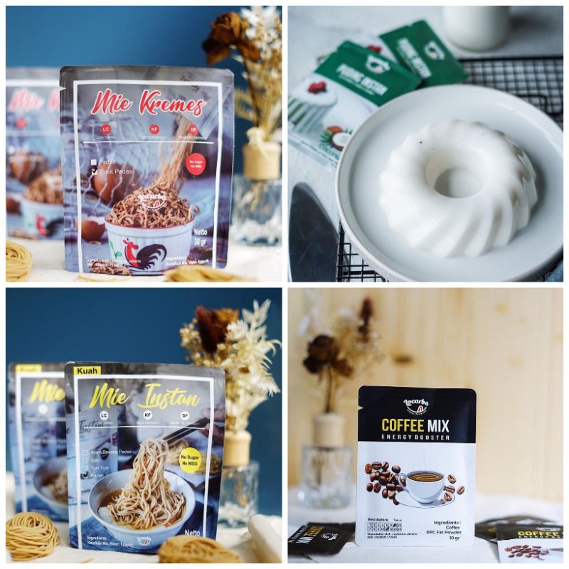 

Paket Mie Keto Friendly ,Puding dan Coffemix
