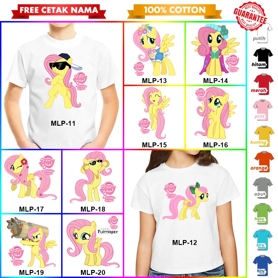 [FREE NAMA!!] Kaos Baju COUPLE  ANAK DAN DEWASA MY LITTLE PONY MLP BANYAK MOTIF