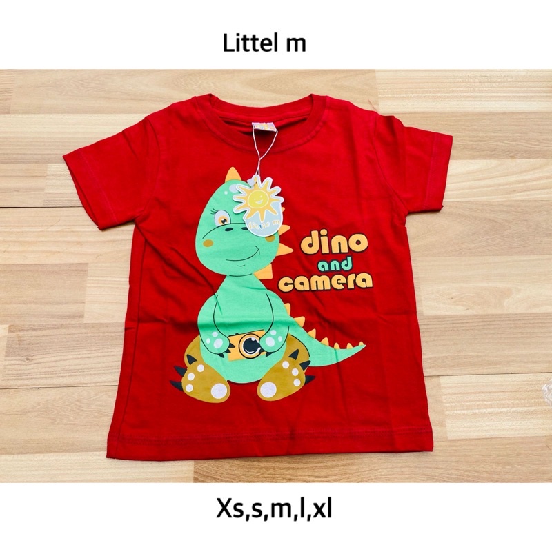 littel m (xs,s,m,l,xl) dino merah