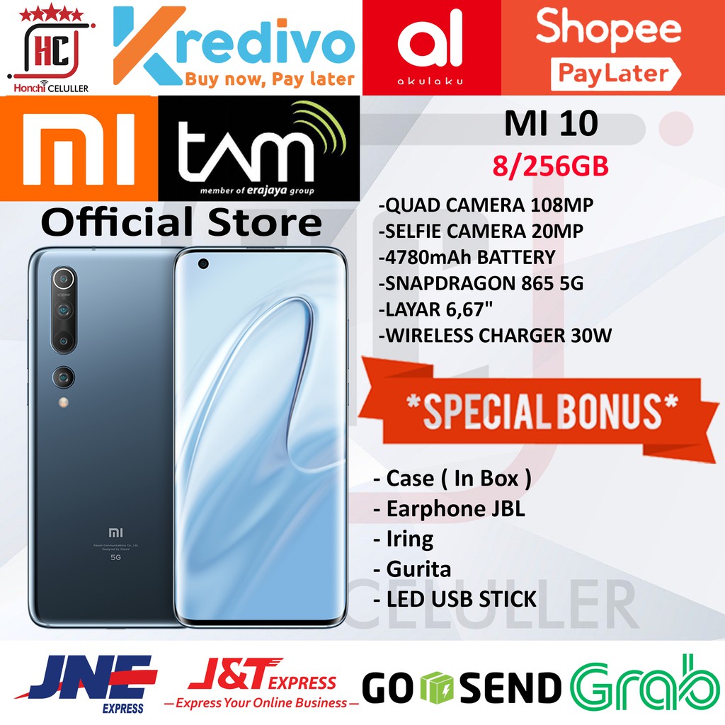 XIAOMI MI 10 RAM 8GB ROM 256GB 8/256GB GARANSI RESMI XIAOMI INDONESIA