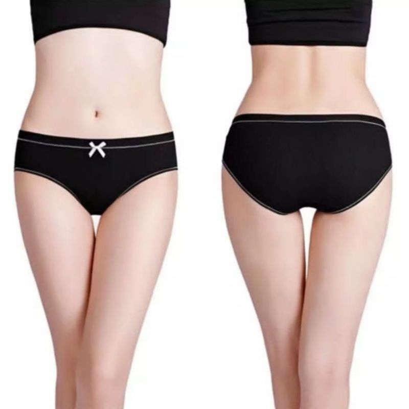 Celana Dalam Wanita Import Gaya Korea Bahan Katun Underwear Polos