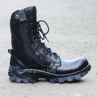  Sepatu  safety  Resleting PDL tni polri STEEL TOE UJUNG BESI 