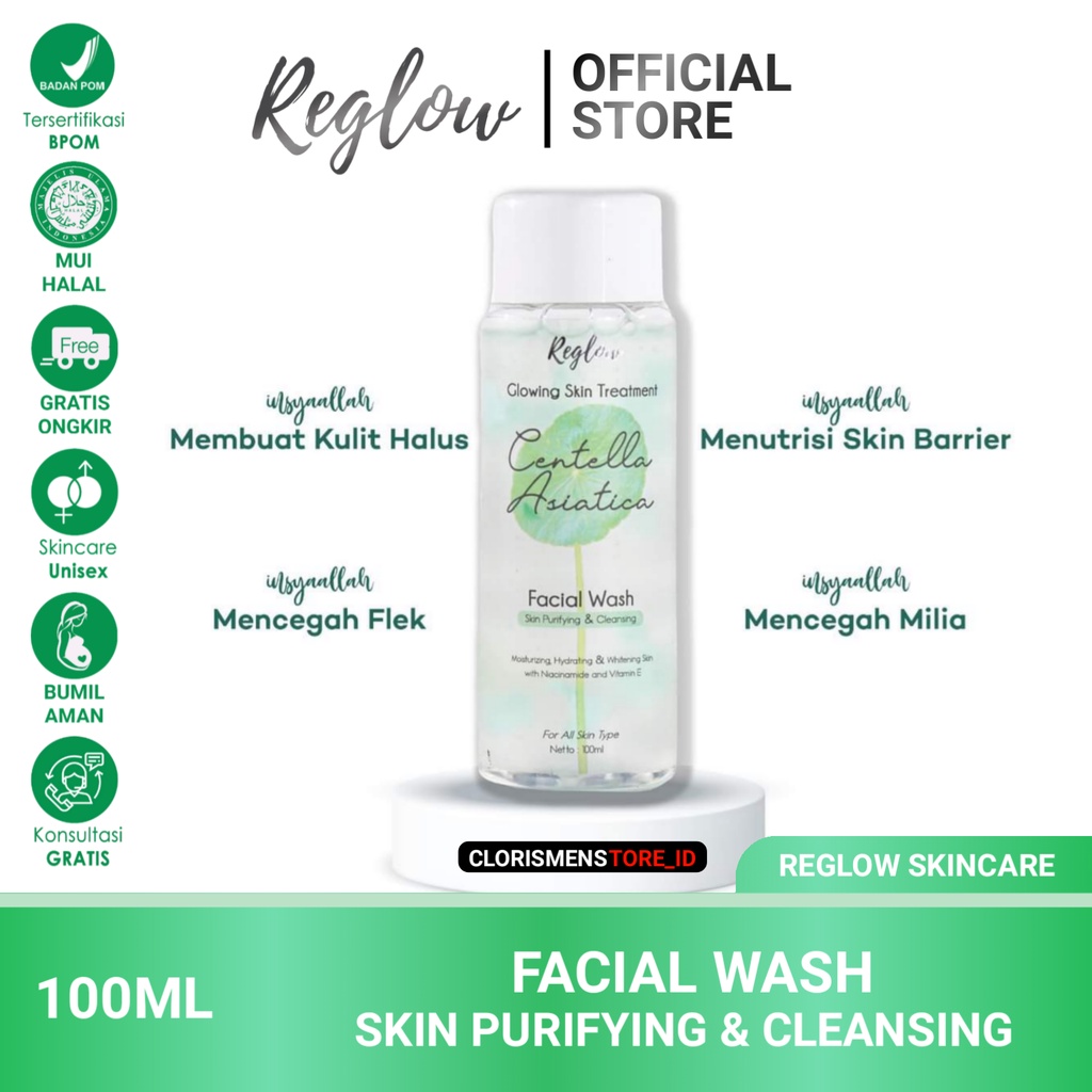 PAKET REGLOW SERIES Skincare Original Perawatan Pemutih Wajah Glowing Bpom Ampuh Free Pouch-Reglow Facial Wash