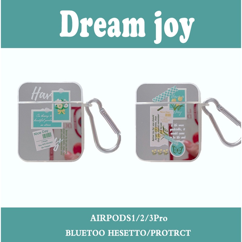 Soft Case Cover Pelindung Earphone Bluetooth Motif Label Hijau Mint Untuk Airpods 1 / 2 / 3pro / 3 / Pro3 / Airpods3