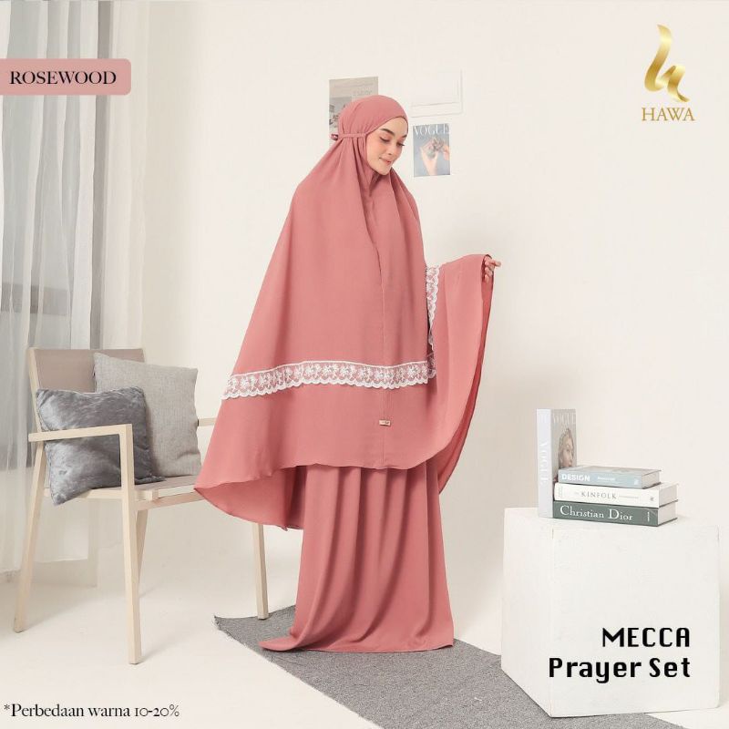 [SHONA] MECCA PRAYER SET BY HAWA MUKENA RAYON CRINKLE AIRFLOW ANTI SETRIKA ANTI KUSUT MUKENA TRAVELL
