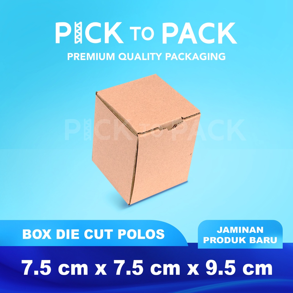 

Kardus Box Karton Die Cut 7.5X7.5X9.5 Polos - Baru - Murah