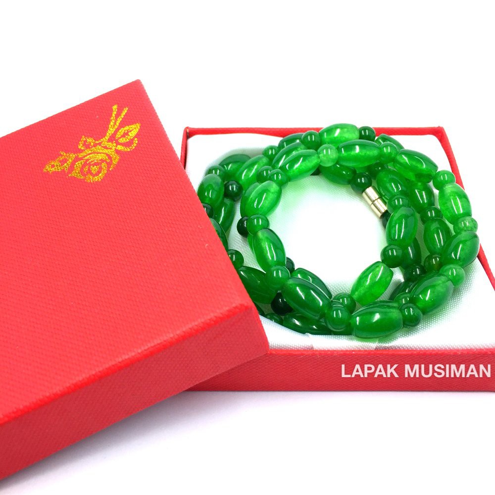 [Bayar di Tempat] KALUNG GIOK ASLI GRATIS GELANG GIOK ASLI NATURAL