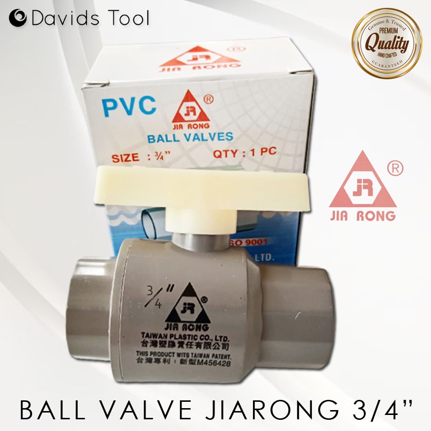 Stop Kran Ball Valve Pvc Jiarong 3/4 inch
