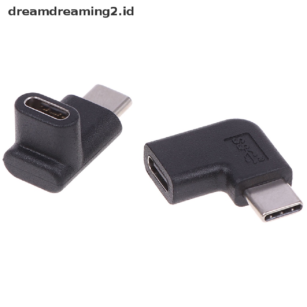 (LIKE) Adaptor Konverter USB 3.1 Tipe C Male Ke Female Sudut Kanan 90 Derajat