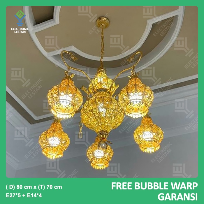 Lampu Gantung Klasik Antik Hias Turki Masjid Musholla Maroko