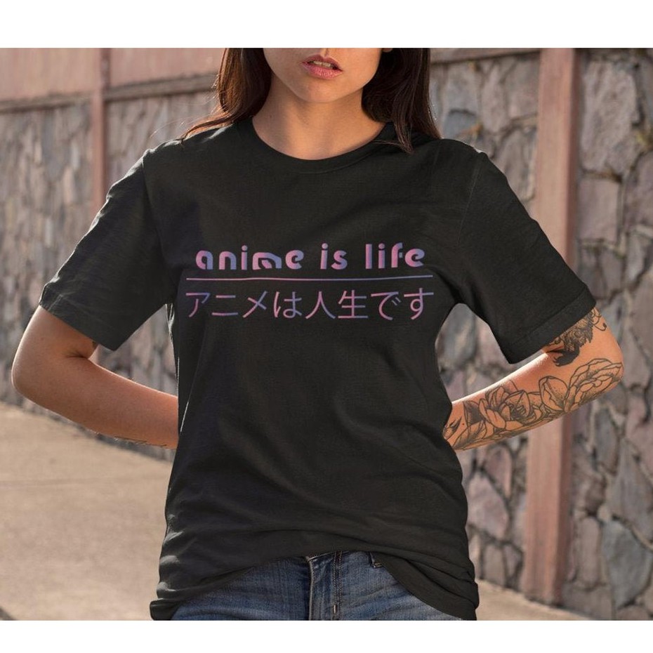 Tshirt Anime is Life Casual Premium Unisex